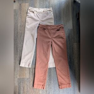 TRIBAL (2 Pairs) Pull-On Ankle Length, Women's Size 10 Pant, Copper & Beach